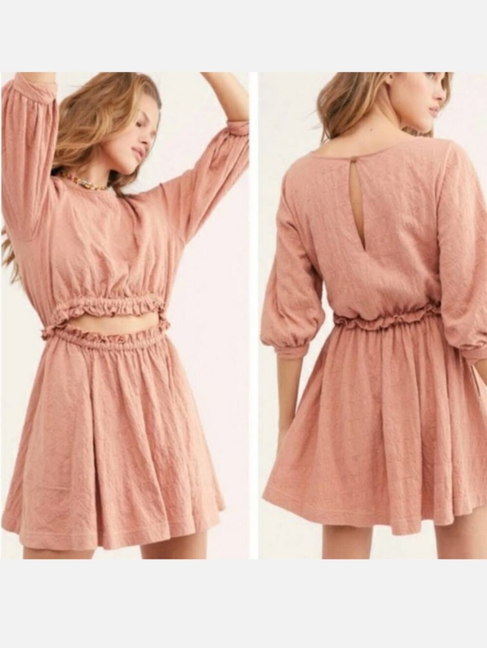 FP Beach Brentwood Dress In Dust Peach Size Small